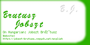 brutusz jobszt business card